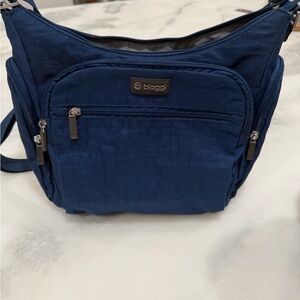 Biaggi Blue Crossbody Bag Lightweight Travel Organizer Purse